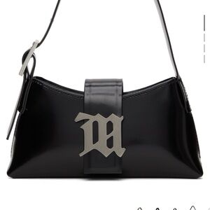 MISBHV Black Leather Shoulder Bag